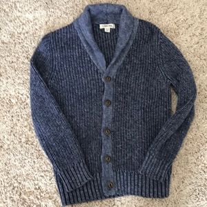 Boys Navy button down sweater.